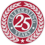 QCC logo with the words: Celebrating 25 years.