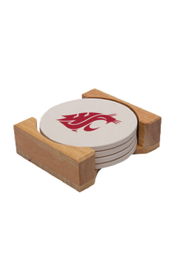 This WSU coaster set has 4 coasters and will be a great addition to any desk or coffee table.