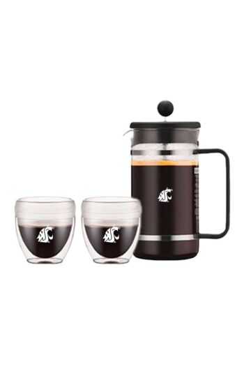 This French Press Set comes with a 34 oz. French Press and two 8 oz. cups and is perfect for any coffee fan.