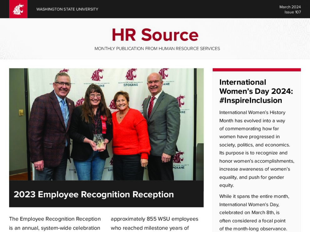 Employees HRS Units Human Resource Services, Washington State
